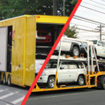 Comparison of enclosed and open car trailers for auto transport services.